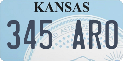 KS license plate 345ARO