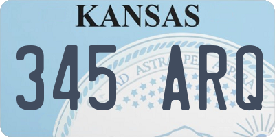 KS license plate 345ARQ