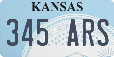 KS license plate 345ARS