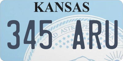 KS license plate 345ARU