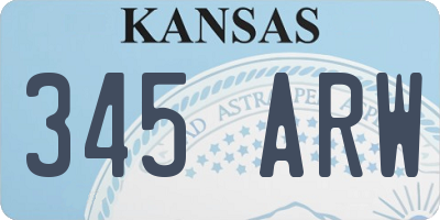 KS license plate 345ARW