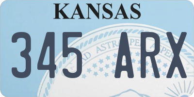 KS license plate 345ARX