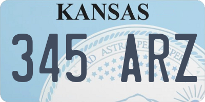 KS license plate 345ARZ