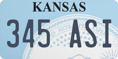 KS license plate 345ASI