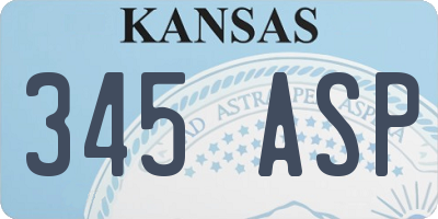 KS license plate 345ASP