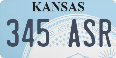 KS license plate 345ASR
