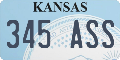 KS license plate 345ASS