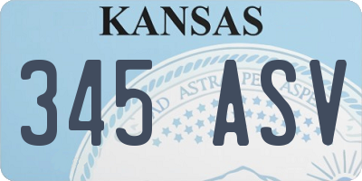 KS license plate 345ASV