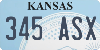 KS license plate 345ASX