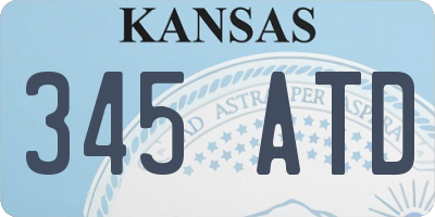 KS license plate 345ATD