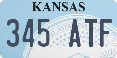 KS license plate 345ATF
