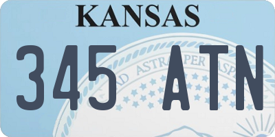 KS license plate 345ATN