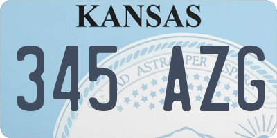 KS license plate 345AZG