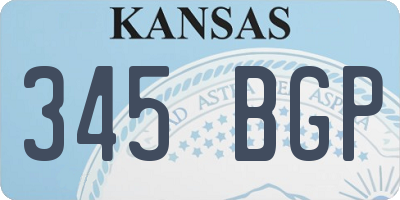 KS license plate 345BGP