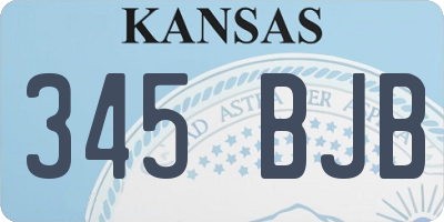KS license plate 345BJB