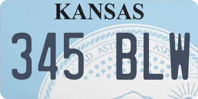 KS license plate 345BLW