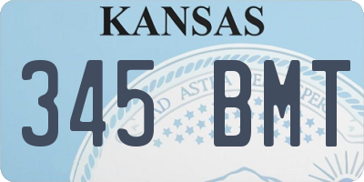 KS license plate 345BMT