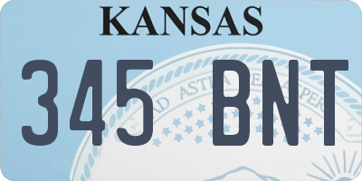 KS license plate 345BNT