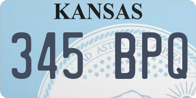 KS license plate 345BPQ