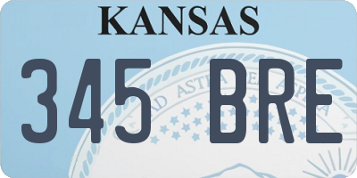 KS license plate 345BRE