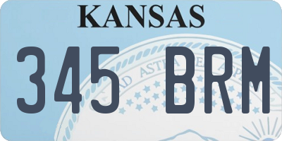 KS license plate 345BRM