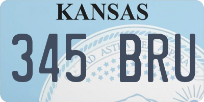 KS license plate 345BRU