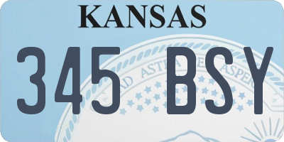 KS license plate 345BSY