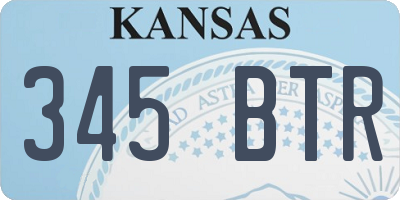KS license plate 345BTR