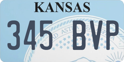 KS license plate 345BVP