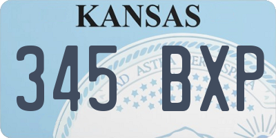 KS license plate 345BXP