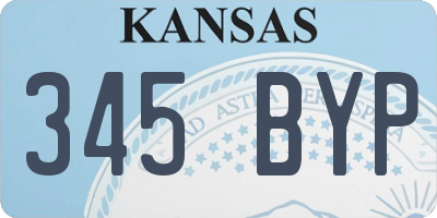 KS license plate 345BYP