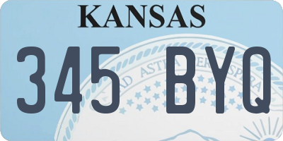KS license plate 345BYQ