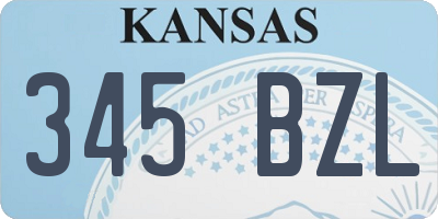KS license plate 345BZL