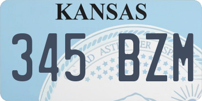 KS license plate 345BZM