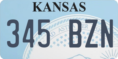 KS license plate 345BZN