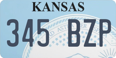 KS license plate 345BZP