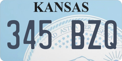 KS license plate 345BZQ