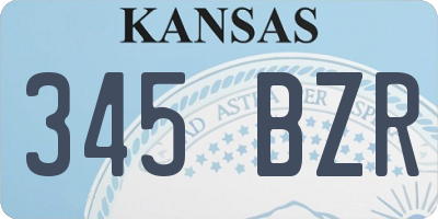 KS license plate 345BZR