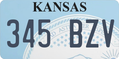 KS license plate 345BZV