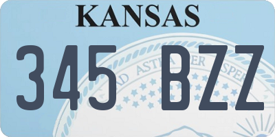 KS license plate 345BZZ