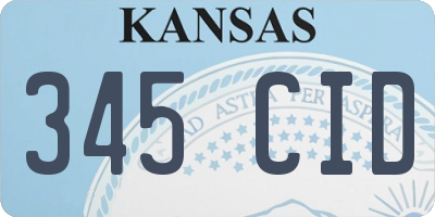 KS license plate 345CID
