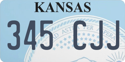 KS license plate 345CJJ