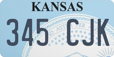 KS license plate 345CJK