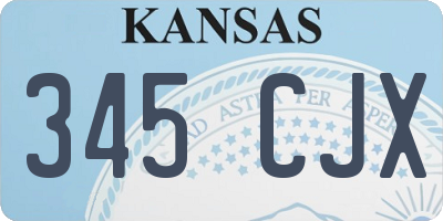 KS license plate 345CJX