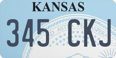 KS license plate 345CKJ
