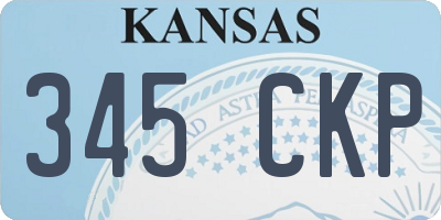 KS license plate 345CKP