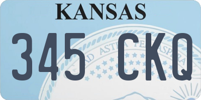 KS license plate 345CKQ