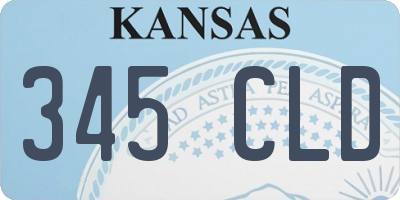 KS license plate 345CLD