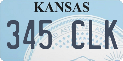 KS license plate 345CLK