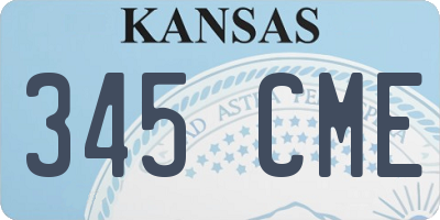 KS license plate 345CME
